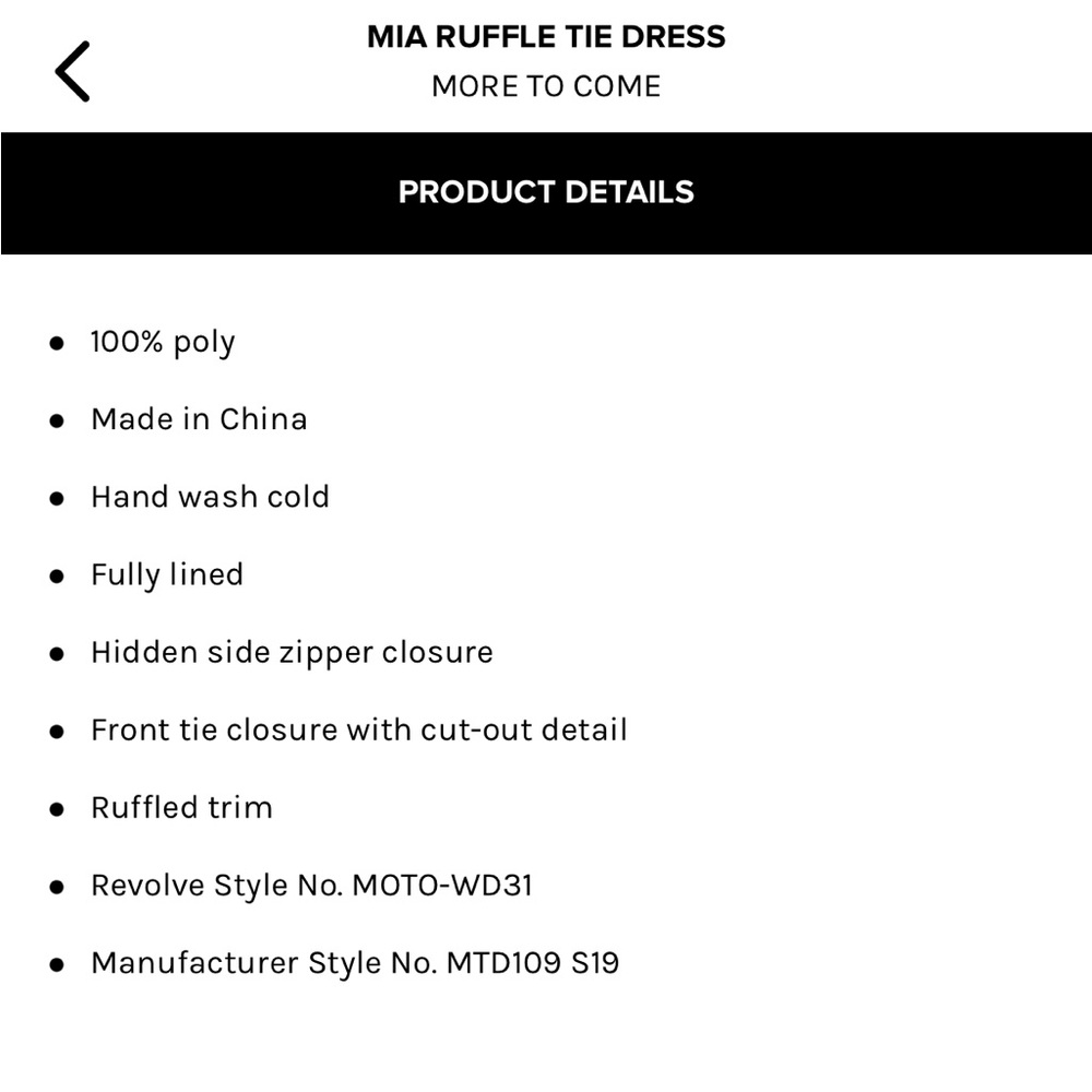 Mia Ruffle Tie Dress - Picture 5 of 5